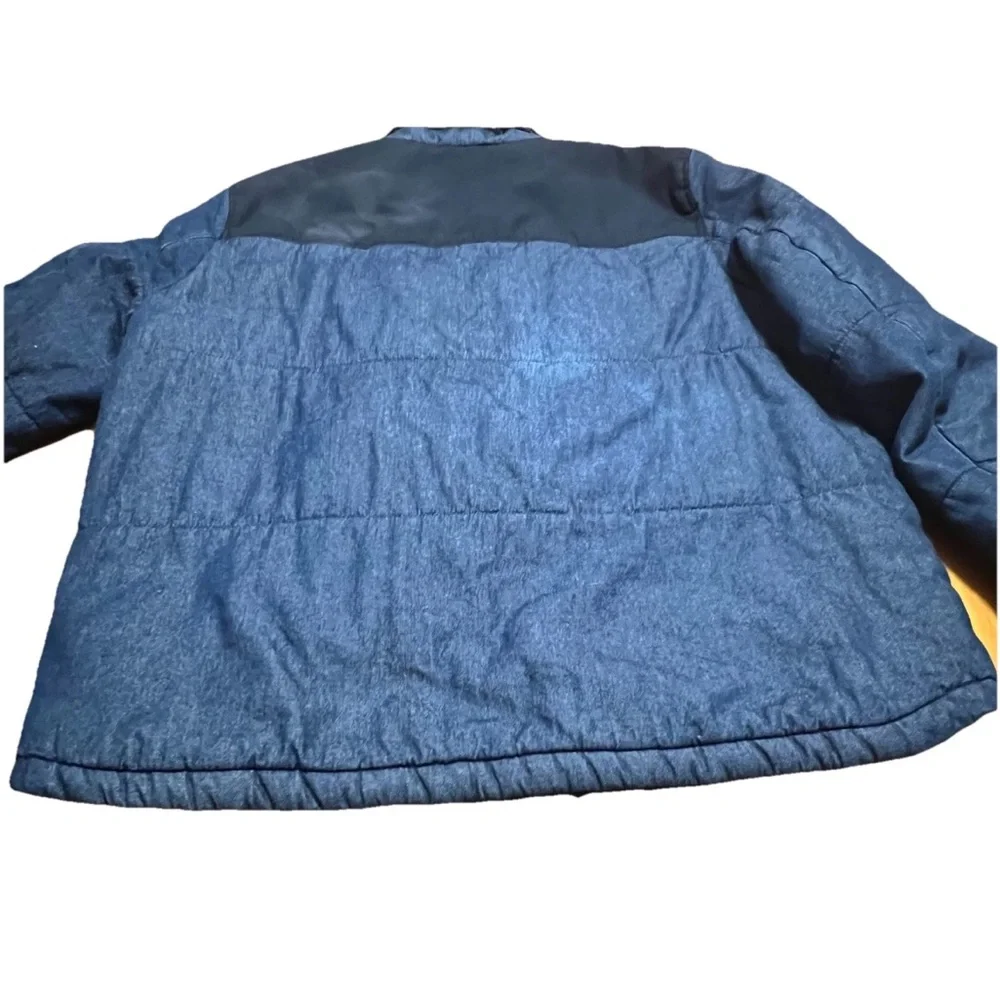 Levi’s Ultra Loft Sherpa Collar Quilted Jacket Men’s 2XL Denim Look Zip Front In - Picture 10 of 14